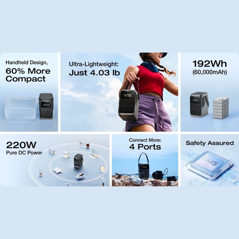 Trạm sạc dự phòng EcoFlow Trail 200 DC 192Wh Chính Hãng Full VAT (Bảo Hành 3 Năm)