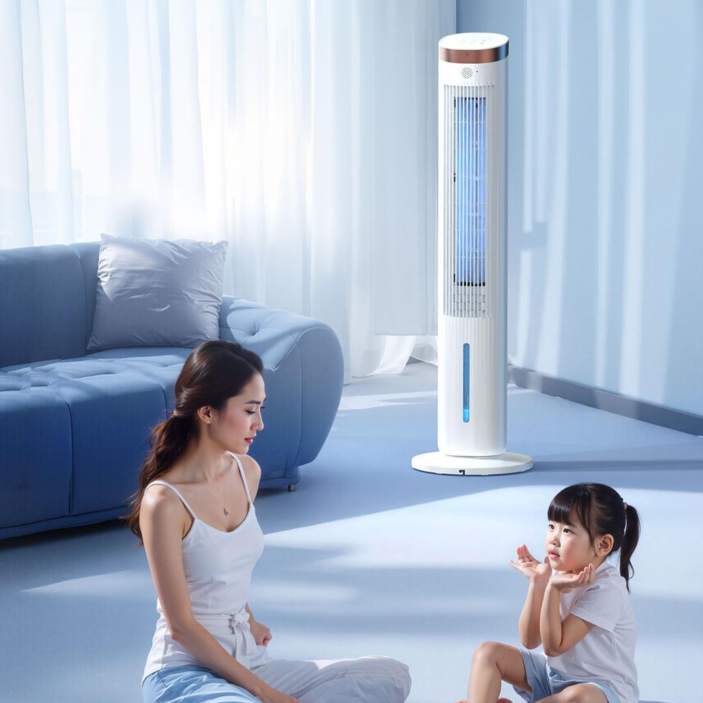 Quạt Tháp Tạo Ẩm JIPIN JP-SLTS-05 – Làm Mát 3in1, Gió 3D, Bình Nước 6L, Êm Tiết Kiệm Điện
