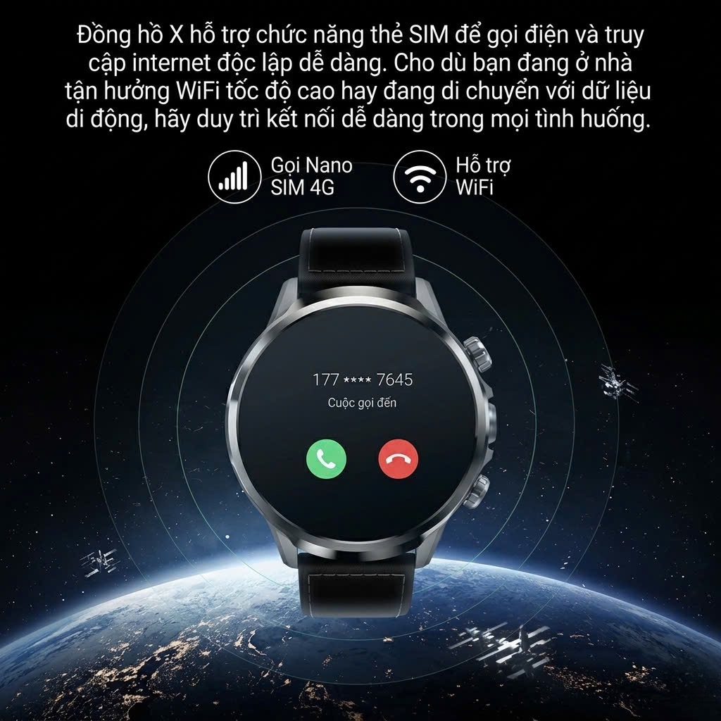 Đồng Hồ Thông Minh Xiaomi Black Shark Watch X Lắp Sim Độc Lập - Hàng Chính Hãng