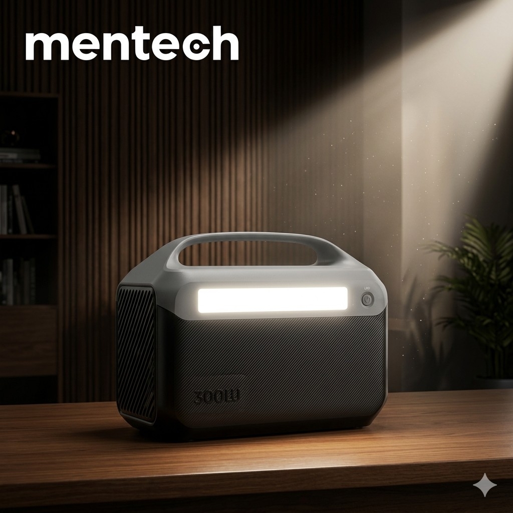 Trạm Sạc Di Động MENTECH MT300M1 300W 204.8Wh AC 220V, Pin Dự Phòng Camping, Sạc Laptop PD 60W