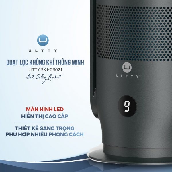 Quạt Lọc Không Khí U-ULTTY CR021 HEPA H13 Công Nghệ Bội Khí 9 Cấp Gió Không Cánh