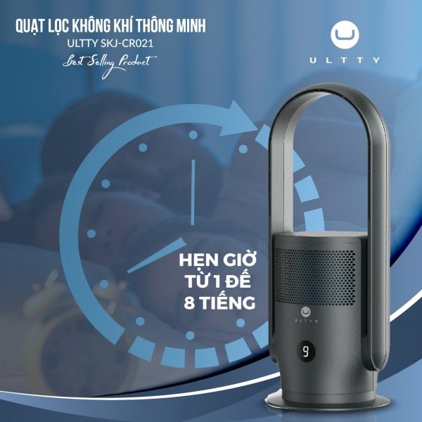 Quạt Lọc Không Khí U-ULTTY CR021 HEPA H13 Công Nghệ Bội Khí 9 Cấp Gió Không Cánh