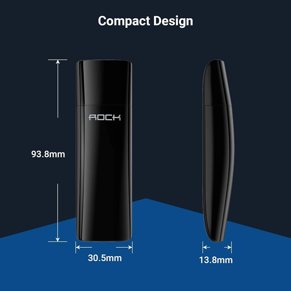 USB Thu WiFi 6 Rock Space AX1800 Băng Tần Kép USB 3.0 Cho Laptop & PC