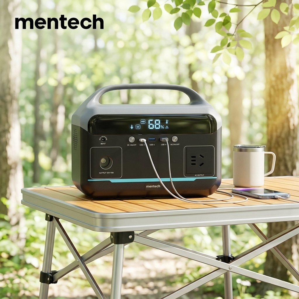 Trạm Sạc Di Động MENTECH MT300M1 300W 204.8Wh AC 220V, Pin Dự Phòng Camping, Sạc Laptop PD 60W