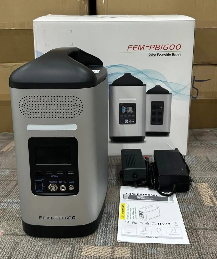 Trạm Điện Di Động FEM PB1600 1670Wh (1.67kW) 1500W Đỉnh 3000W 220V