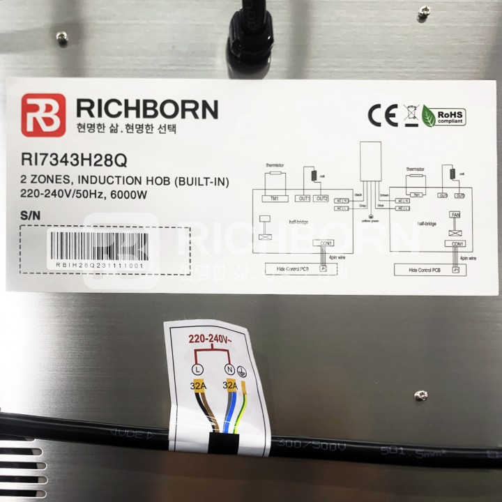 Bếp Từ Đôi RICHBORN RI7343H28Q Malaysia