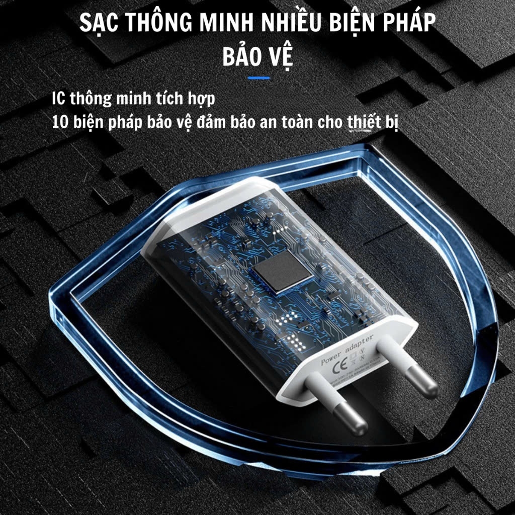 Củ Cáp Sạc Dẹt USB 5W Nhỏ Gọn, Thích Hợp Mọi Dòng Điện Thoại Và Tai Nghe Chống Cháy Nổ