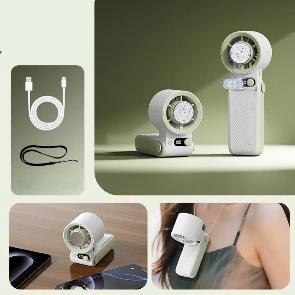 Quạt Sò Lạnh Mini Cầm Tay A228 - Thiết Kế Nhỏ Gọn, Làm Mát Siêu Nhanh