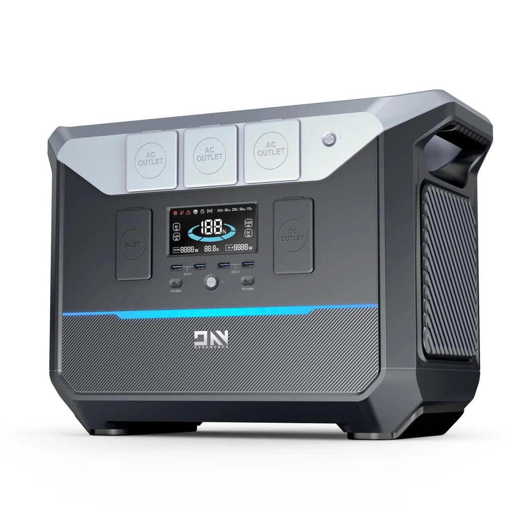 Trạm điện di động DaranEner NEO2000 - 2073,6Wh, Công suất 2000W, Sạc đầy 1,8 giờ