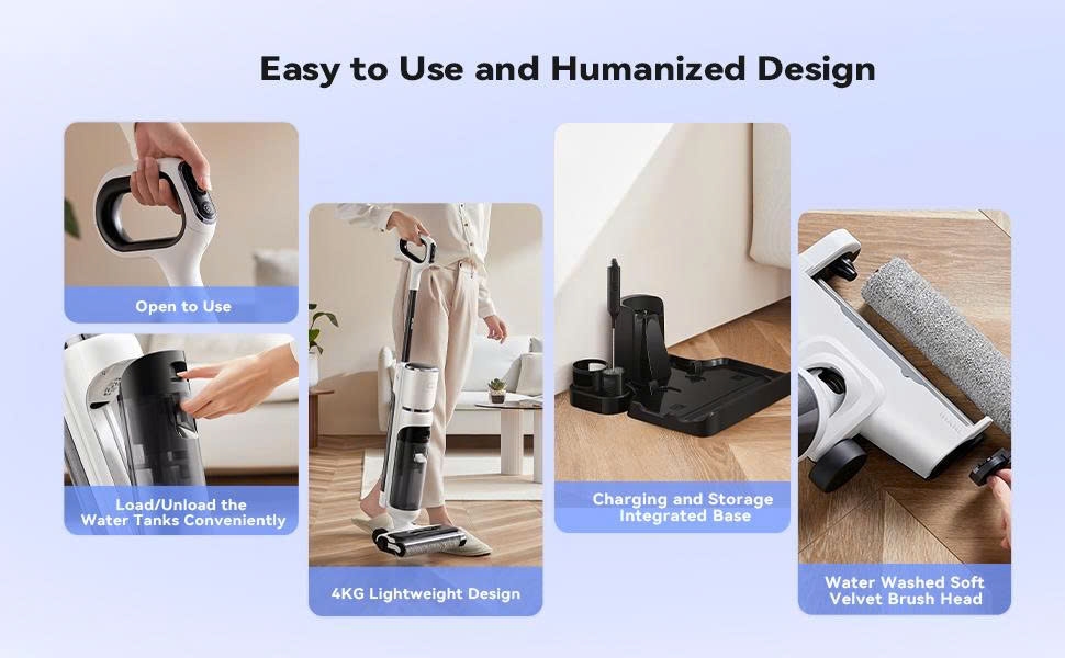 Máy lau nhà & hút bụi INXNI Z3 Pro - 3 trong 1, tự sấy giẻ, diệt khuẩn