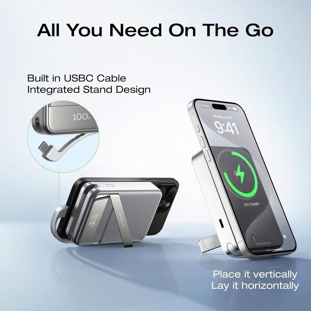 Sạc Dự Phòng Ecoflow 10,000mAh Rapid Magnetic Qi2 Sạc Nhanh 65w | Kết Nối App