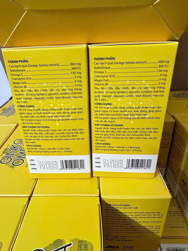 GINKGO OMEGA 3 vàng h100viên