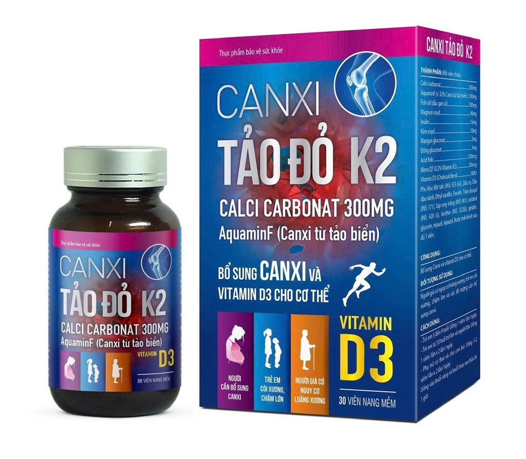 CALCI TẢO K2 trắng đỏ ch/30viên
