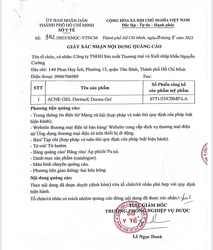 Kem mụn DERMAX gel tip/18g