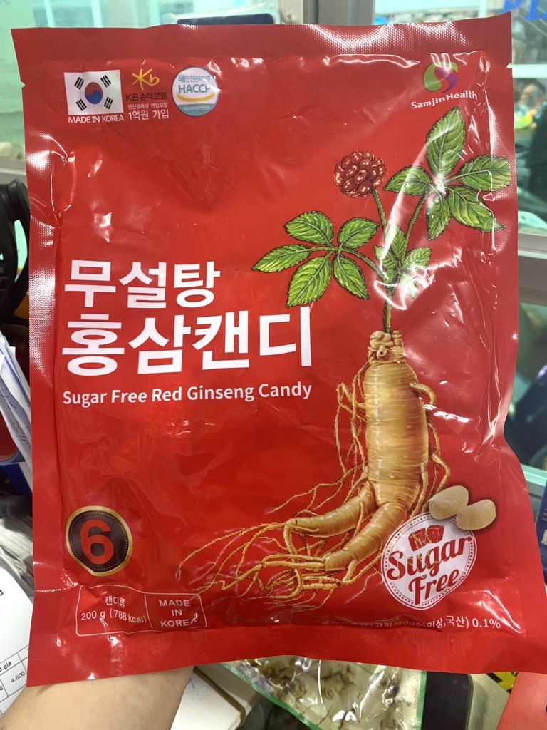 KẸO SÂM 200G KHÔNG ĐƯỜNG trắng