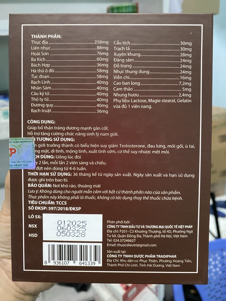 SÂM NHUNG BỔ THẬN VP h/60v