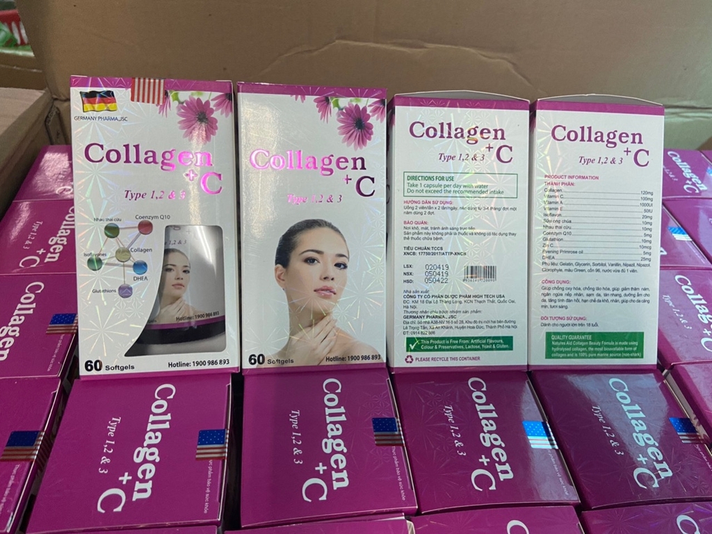 COLLAGEN +C TYPE 1,2,3 CÚC TÍM