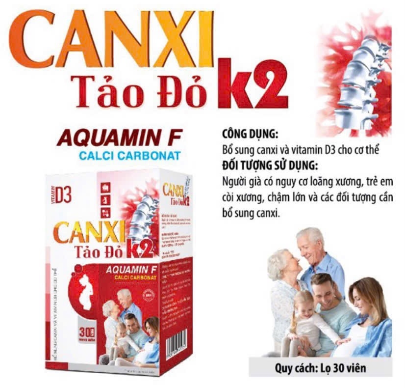 CALCI TẢO K2 trắng đỏ ch/30viên