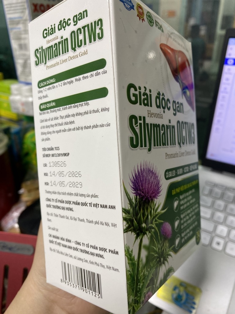 GIẢI ĐỘC GAN SILYMARIN QCTW3 ch/30viên