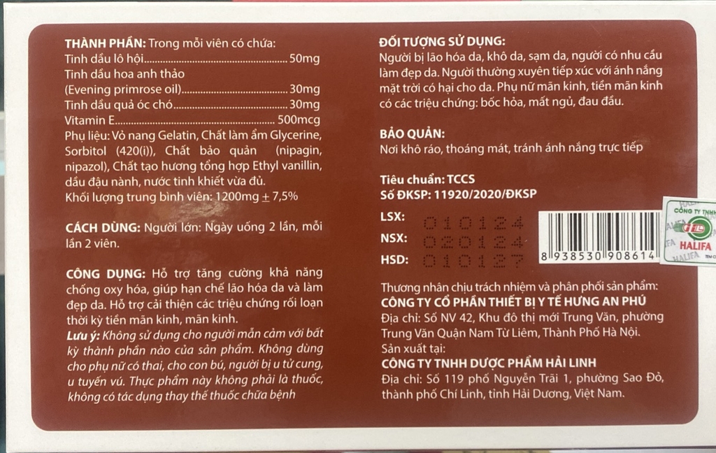 VITAMIN E 500 ĐỎ H/30VIÊN