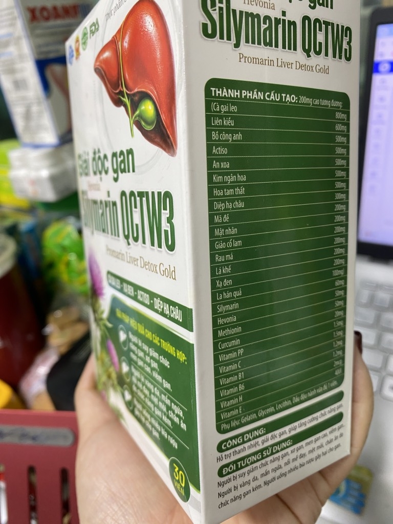 GIẢI ĐỘC GAN SILYMARIN QCTW3 ch/30viên
