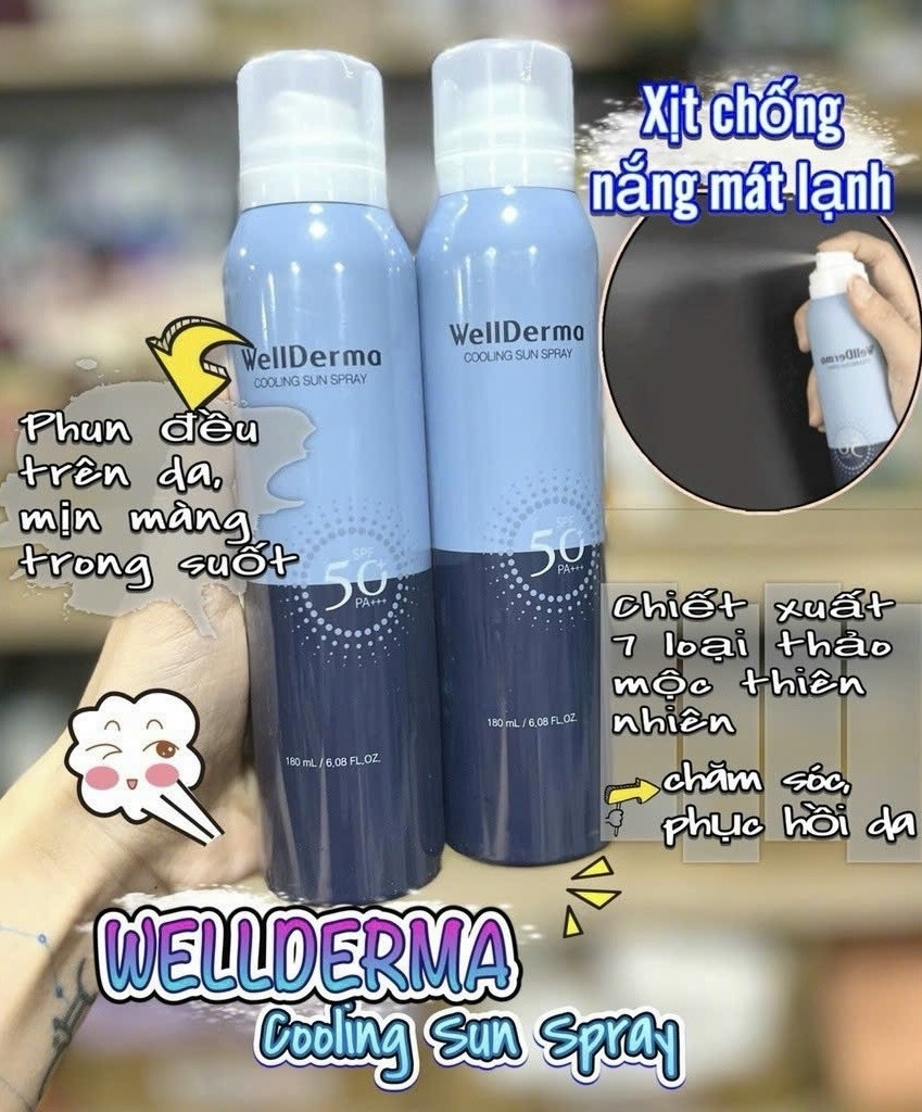 XỊT LẠNH CHỐNG NẮNG WELL DERMA