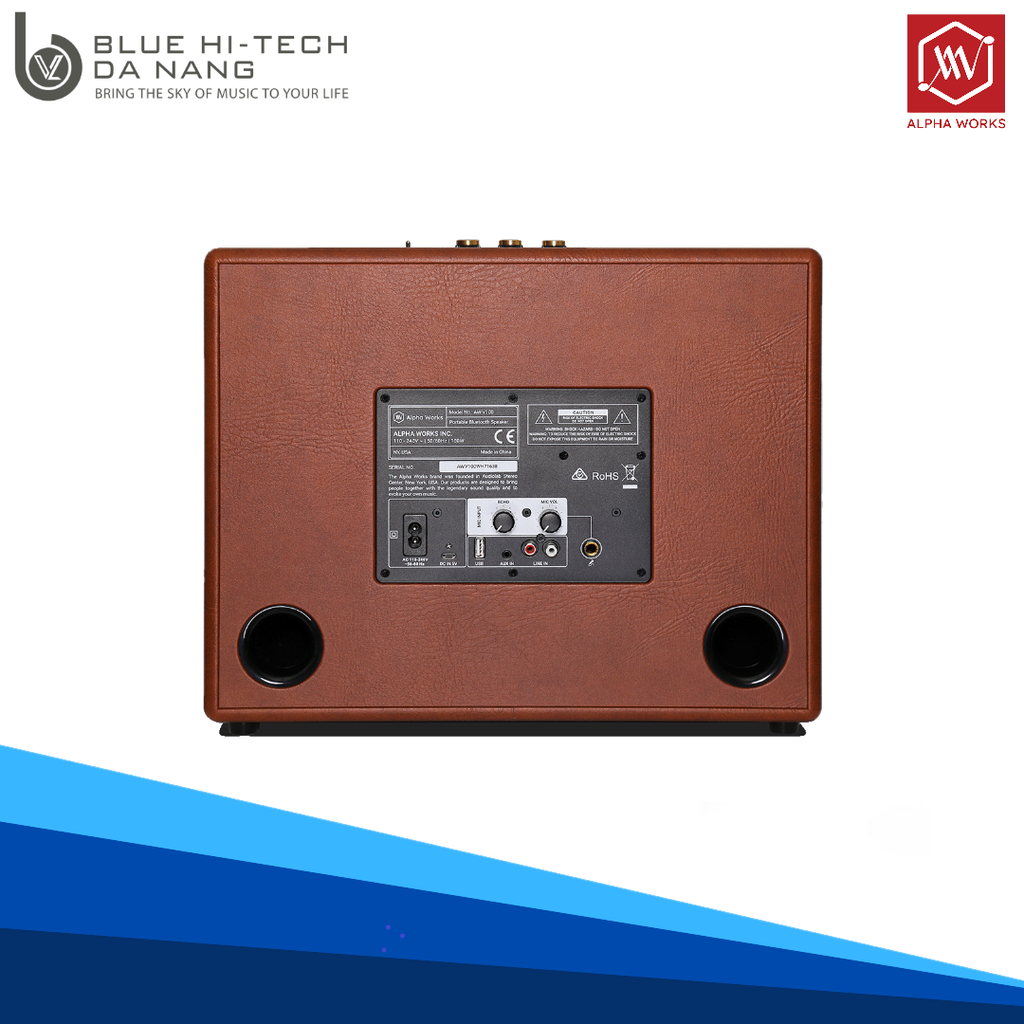 Loa Bluetooth Alpha Works Classic V100 Blue Hitech Da Nang