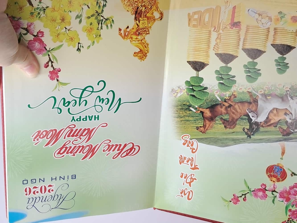 Sổ tay Agenda 2026 màu đỏ