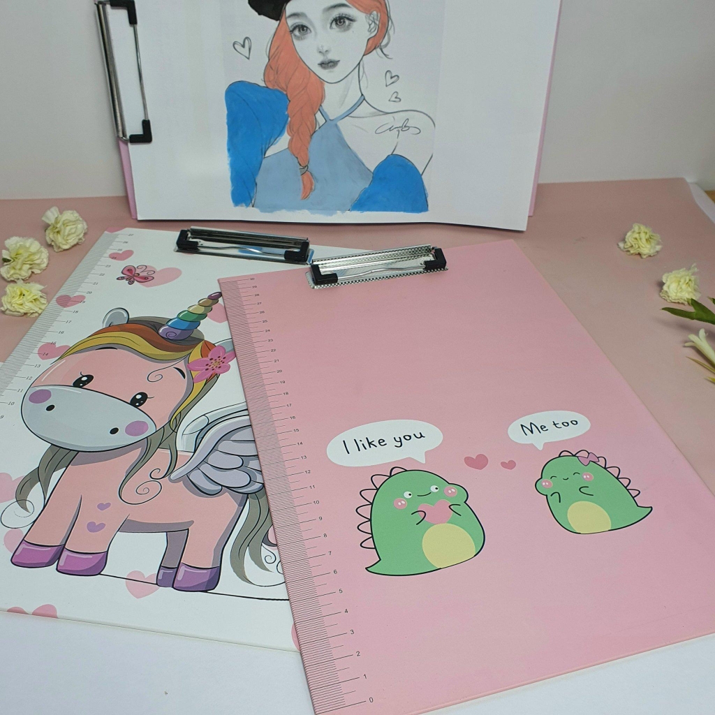 Bìa kẹp tài liệu hình cute / Bìa kẹp hồ sơ giấy A4 hạo tiết dễ thương