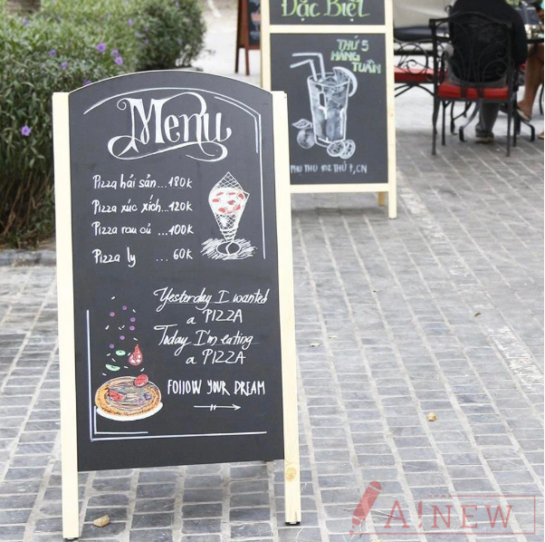 Bảng Slide Menu 4 Mặt Trưng Bày Quán Cafe Quán Ăn