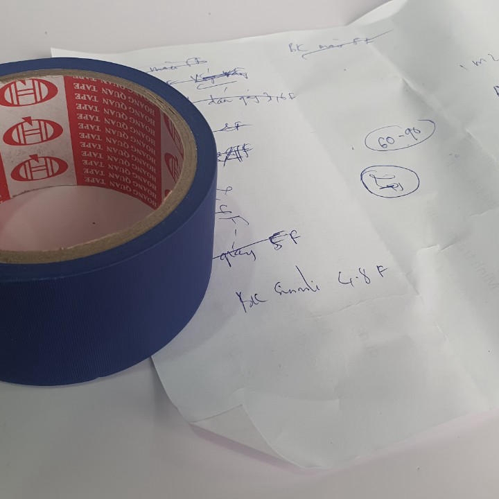 Băng màu keo dán gáy simili 4.8F