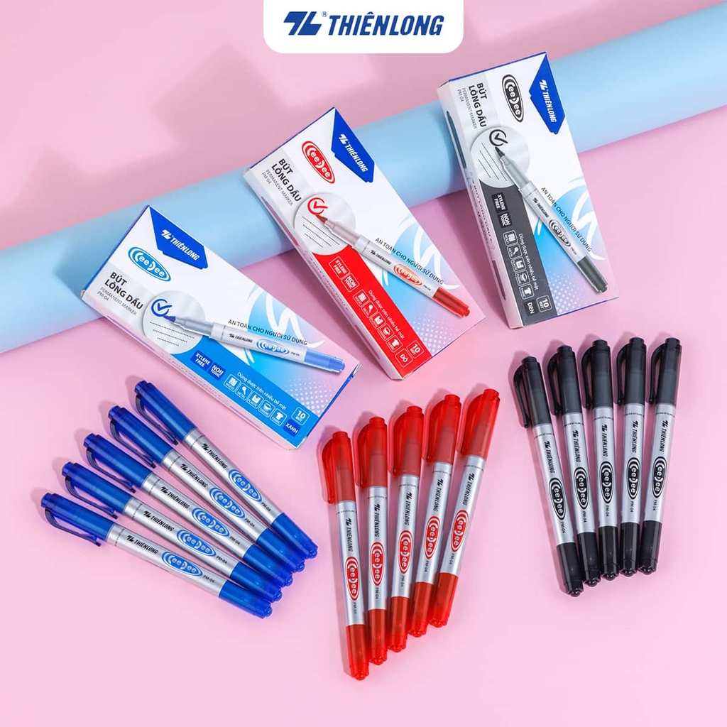 Bút Lông Dầu 2 Đầu Thiên Long PM04 – Sản Phẩm Đa Năng Cho Nét Viết Linh Hoạt