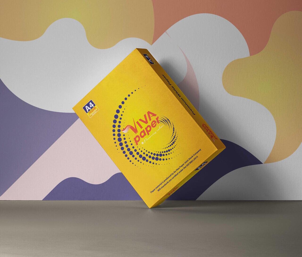 Giấy in A4 Viva 70gsm vàng