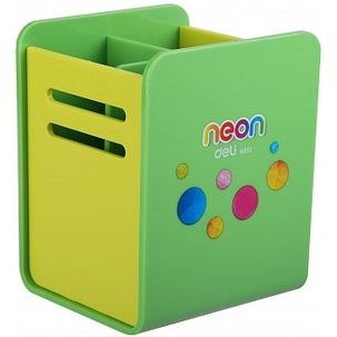 Hộp cắm bút nhựa 4 ngăn / Neon Deli H851