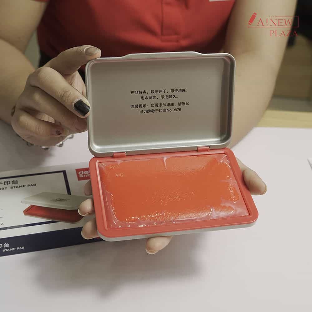 Khay Mực Dấu Cỡ Trung Deli 9892: Cho Đóng Dấu và Lăn Tay!