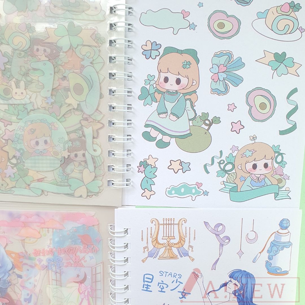 Sổ Sticker giấy, STicker trong suốt, Sổ ghi chép