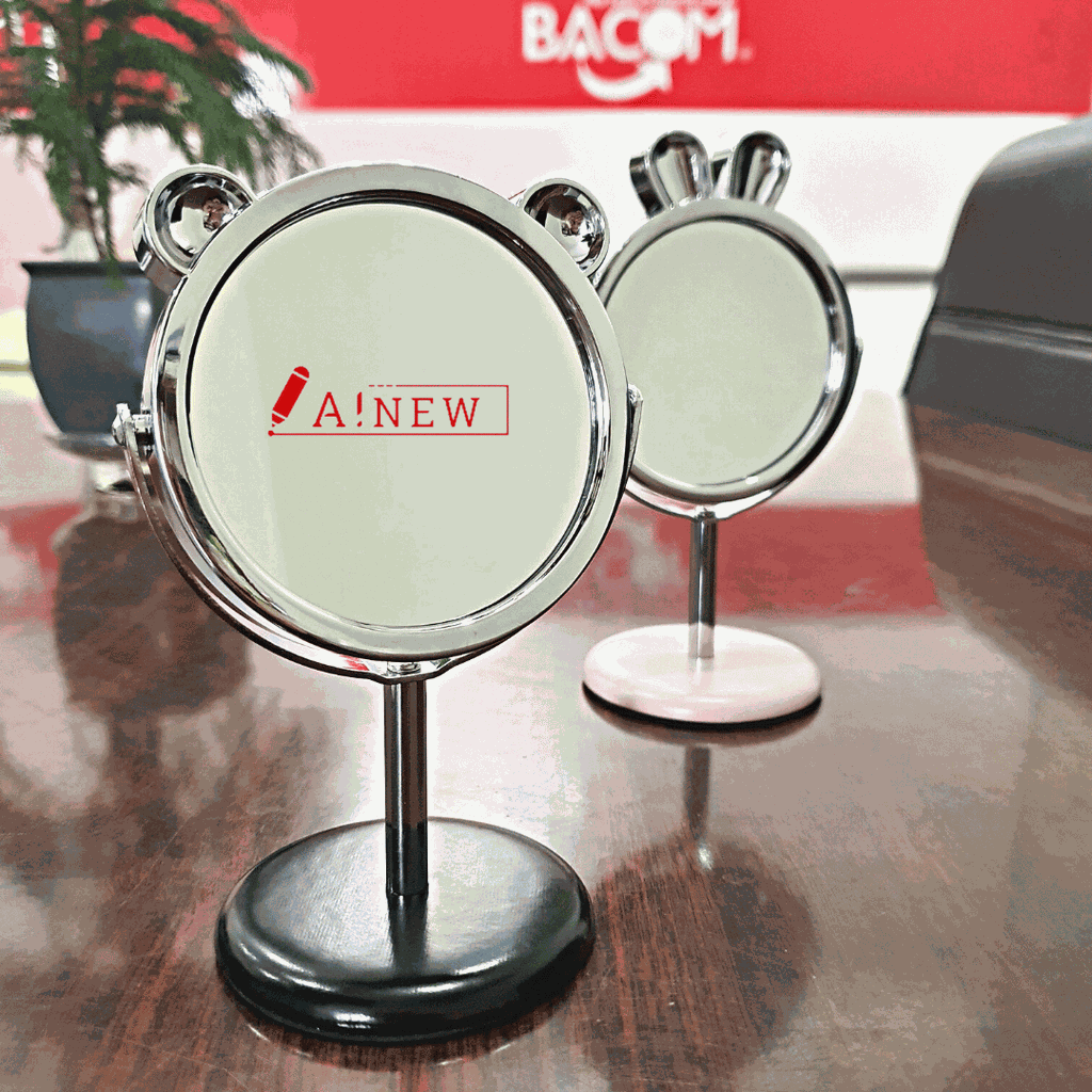 Gương trang điểm mini dễ thương Cosmetic Mirror / Gương mini để bàn / Gương 1 mặt hình gấu, thỏ / Gương GB/T23148-2008 / mã số 498404