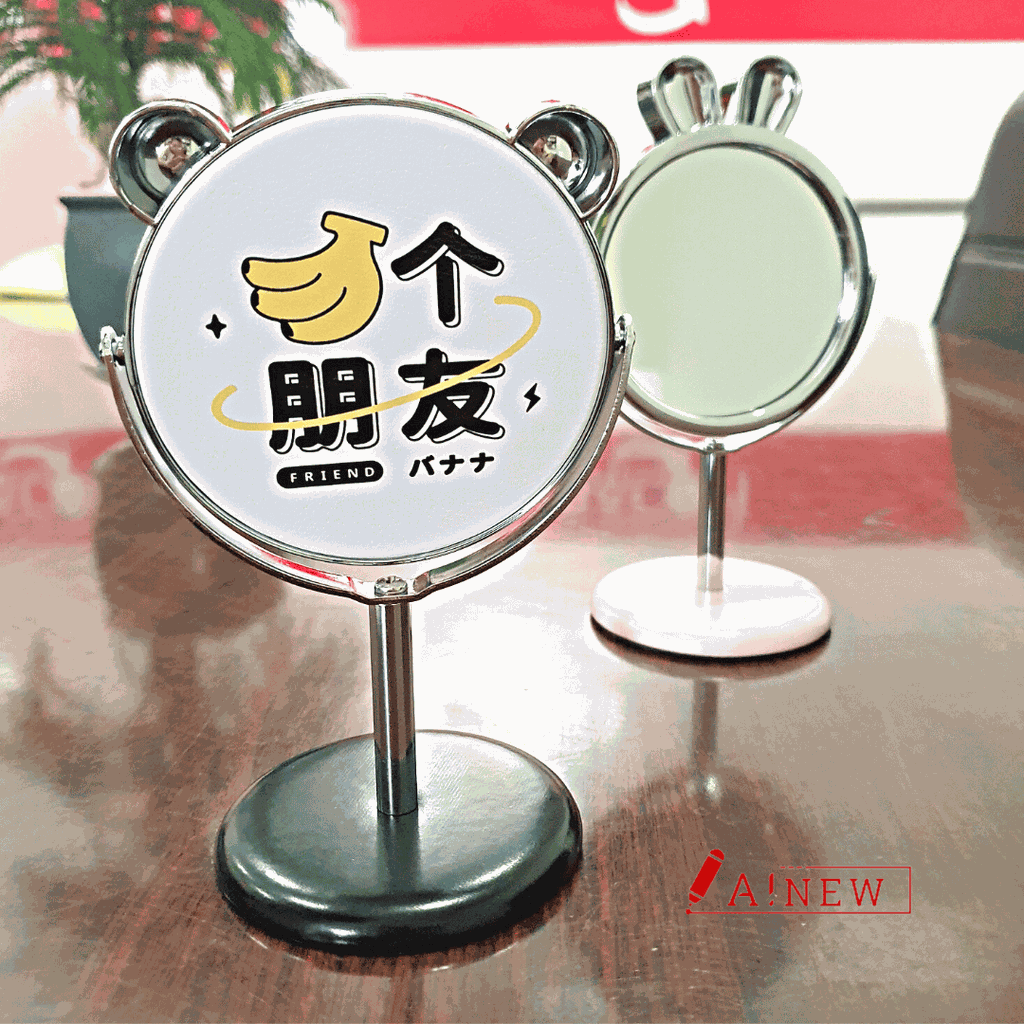 Gương trang điểm mini dễ thương Cosmetic Mirror / Gương mini để bàn / Gương 1 mặt hình gấu, thỏ / Gương GB/T23148-2008 / mã số 498404