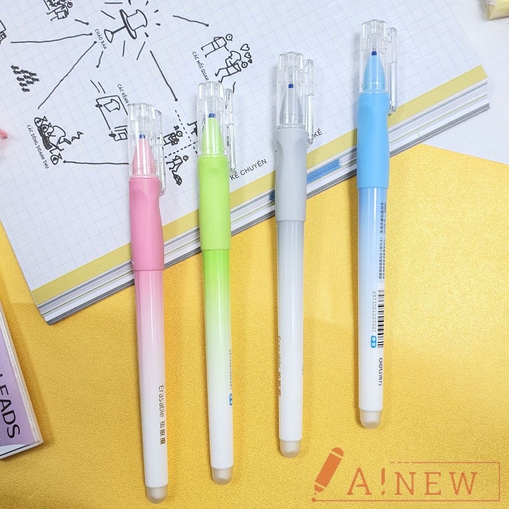 BÚT GEL XÓA ĐƯỢC DELI A660 / NGÒI 0.5MM / MỰC XANH / MÃ SỐ 9081