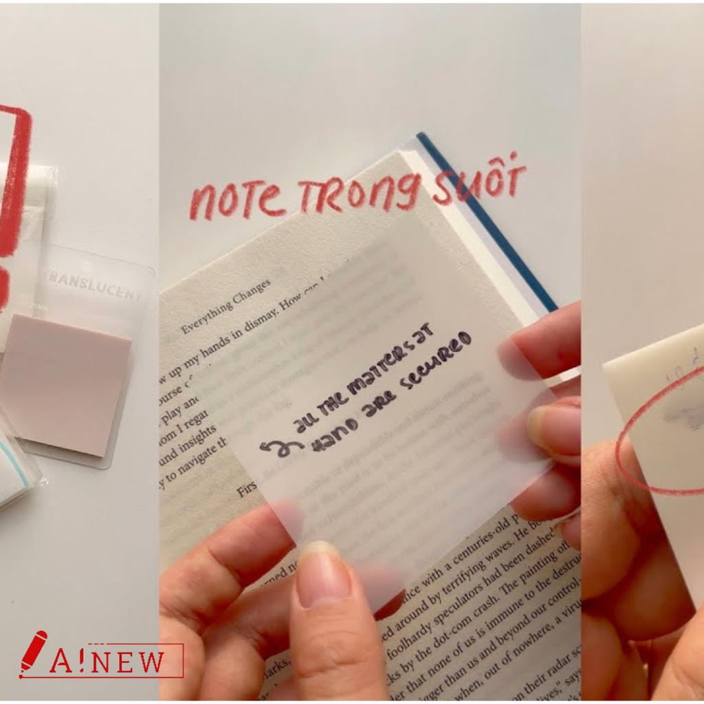 Giấy Note Trong Suốt - Sticky Note - Note 50 tờ