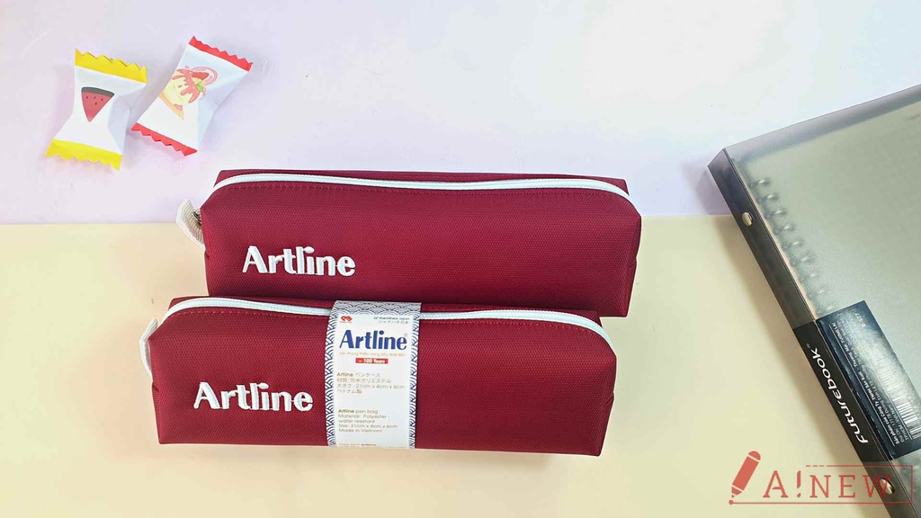 Bóp bút đỏ đựng viết Artline