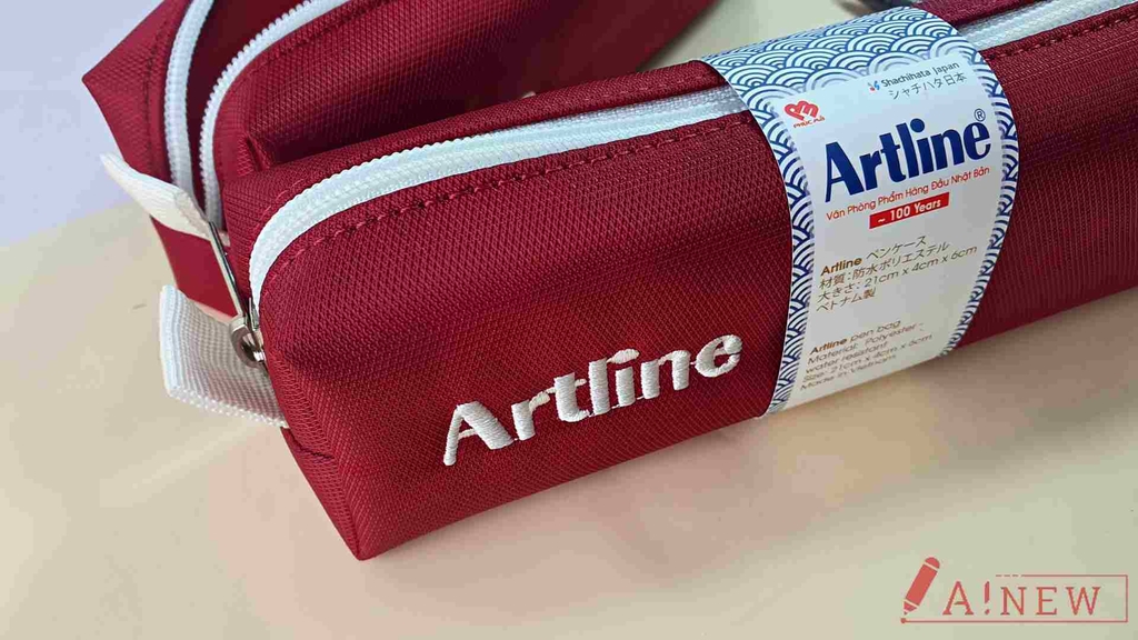 Bóp bút đỏ đựng viết Artline