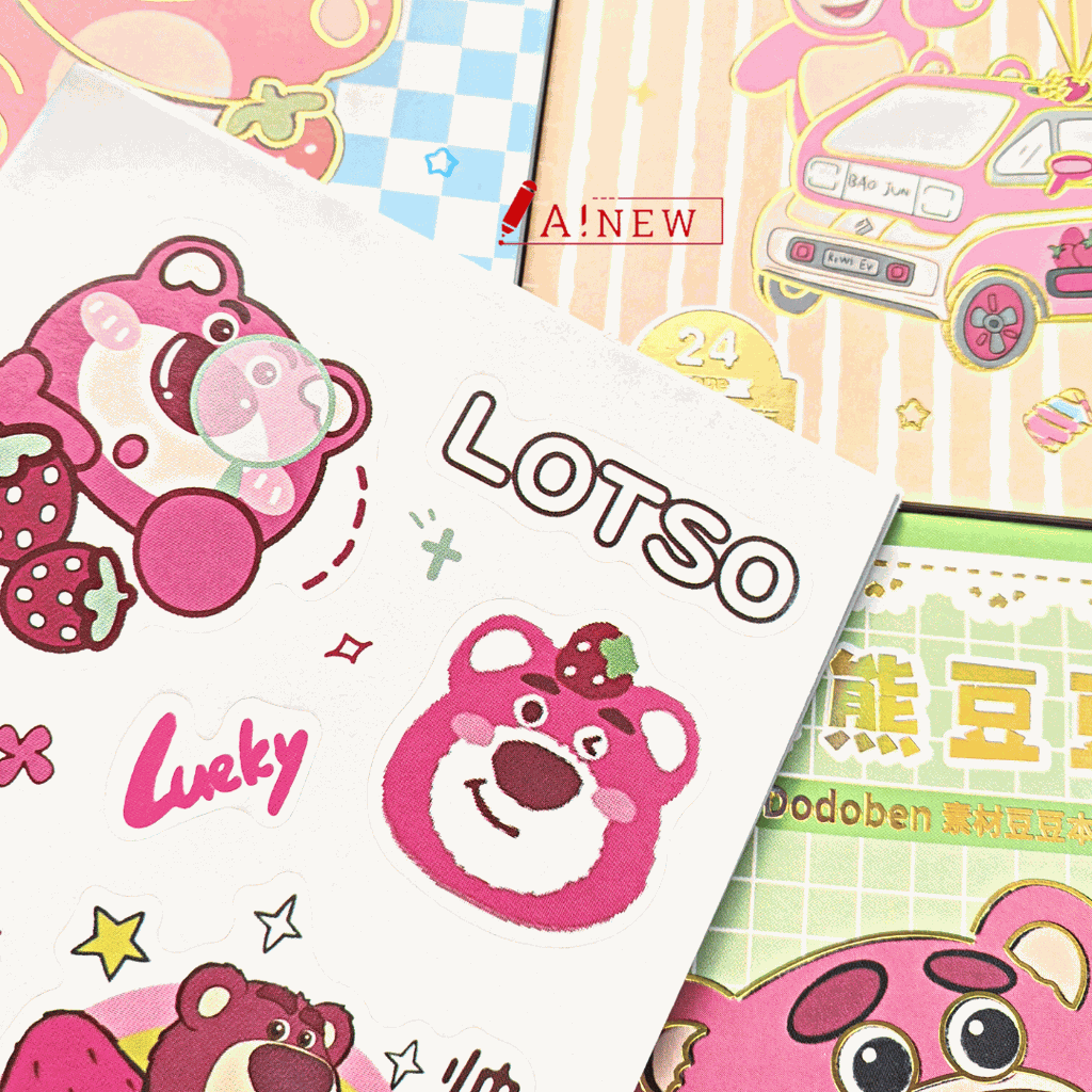 SỔ STICKER GẤU DÂU 24 TRANG / GẤU DÂU / TẶNG KÈM DỤNG CỤ DÁN STICKER / MÃ SỐ 346660
