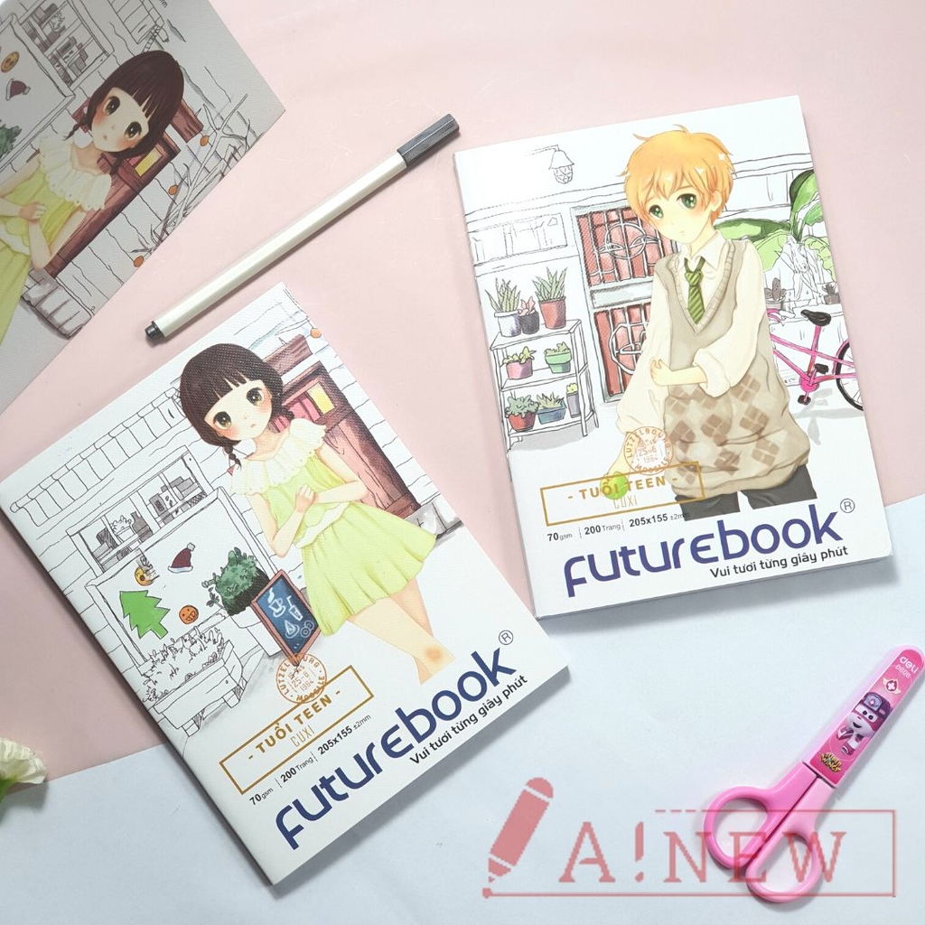 TẬP TUỔI TIN CUXI FUTURE BOOK 200 TRANG / VỞ Ô LY 200 TRANG
