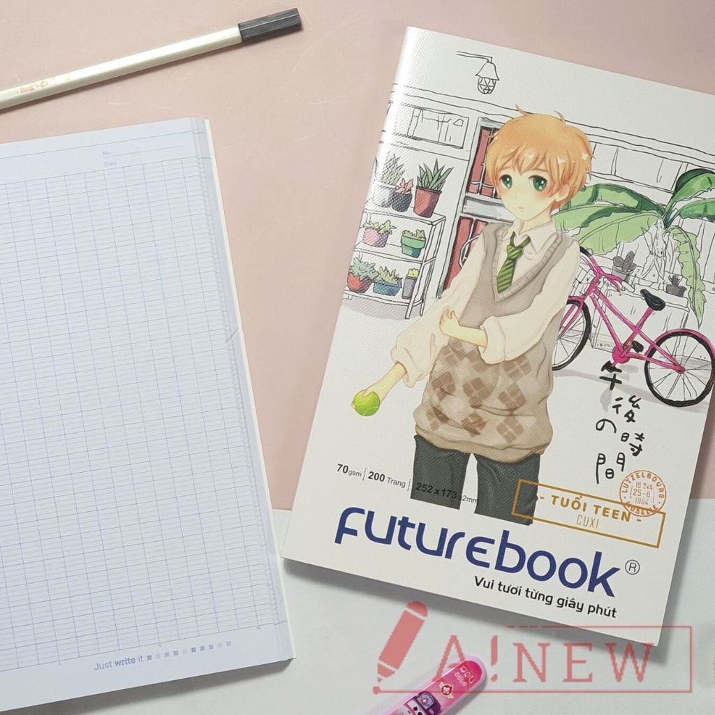 TẬP TUỔI TIN CUXI FUTURE BOOK 200 TRANG / VỞ Ô LY 200 TRANG