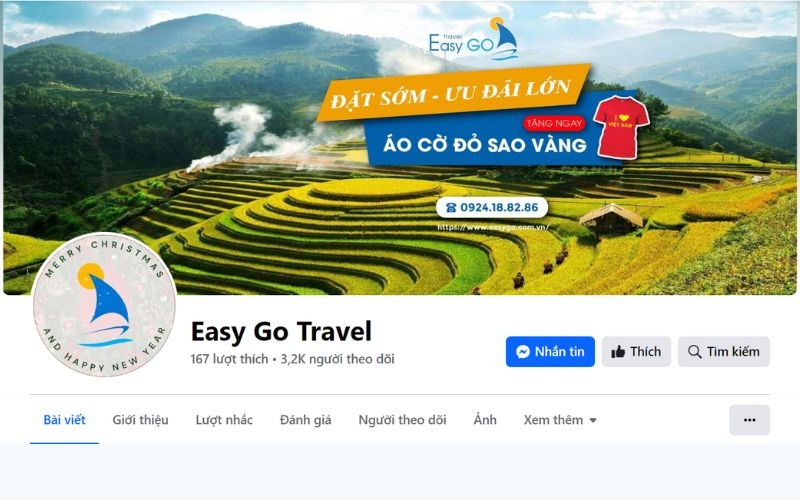Bạn hãy vào fanpage của Easy Go để đặt tour miền Tây