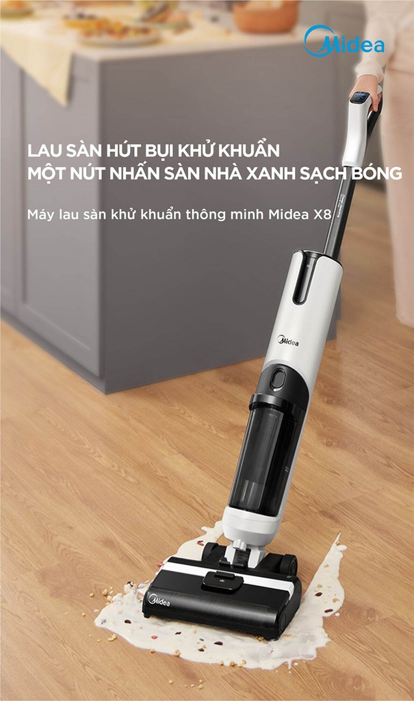 Máy Hút Bụi Lau Nhà Thông Minh Midea X8