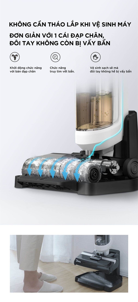 Máy Hút Bụi Lau Nhà Thông Minh Midea X8