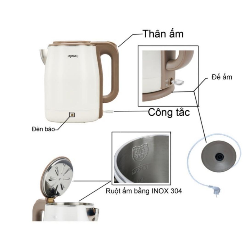 Bình Đun Siêu Tốc Joyoung K15-F5 1.5L 1800W