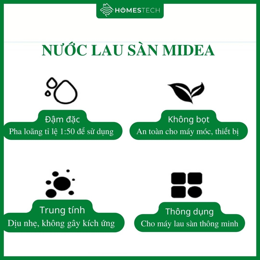 Nước Lau Sàn Máy Hút Bụi Lau Nhà Midea X8